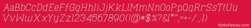 CaboSlabItalic Font – Pink Fonts on Red Background