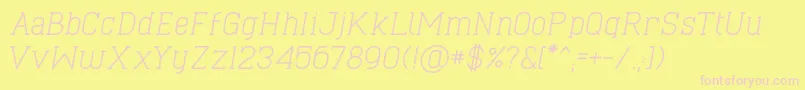 CaboSlabItalic-Schriftart – Rosa Schriften auf gelbem Hintergrund