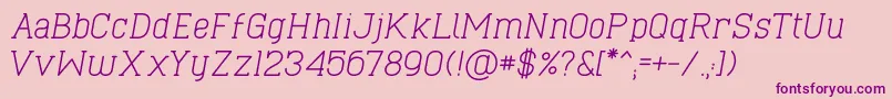 CaboSlabItalic Font – Purple Fonts on Pink Background