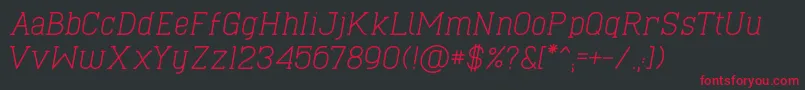 CaboSlabItalic Font – Red Fonts on Black Background