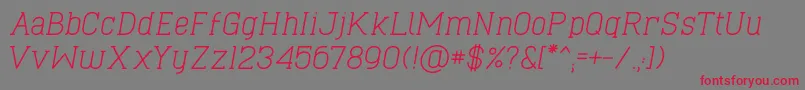 CaboSlabItalic Font – Red Fonts on Gray Background