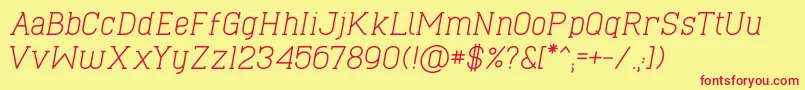 CaboSlabItalic Font – Red Fonts on Yellow Background