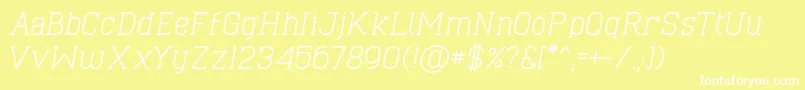 CaboSlabItalic Font – White Fonts on Yellow Background