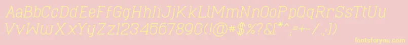 CaboSlabItalic Font – Yellow Fonts on Pink Background