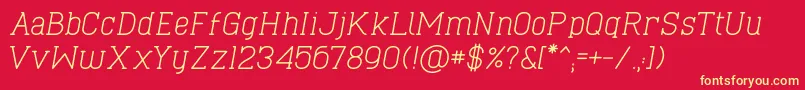 More about CaboSlabItalic Font CaboSlabItalic Font – Yellow Fonts on Red Background