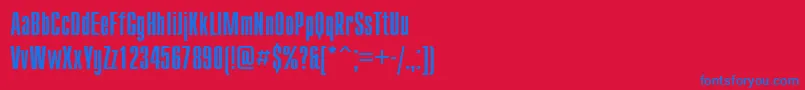 Compactctt Font – Blue Fonts on Red Background