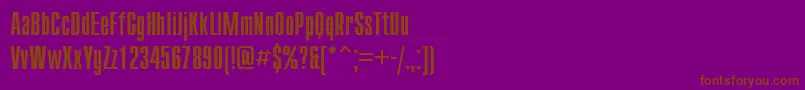 Compactctt Font – Brown Fonts on Purple Background