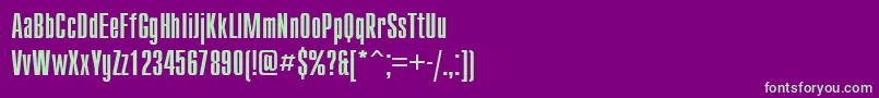 Compactctt Font – Green Fonts on Purple Background