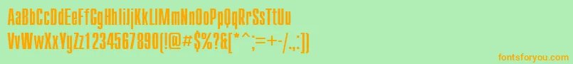 Compactctt Font – Orange Fonts on Green Background