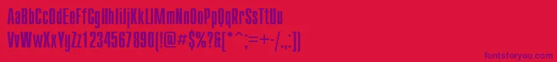 Compactctt Font – Purple Fonts on Red Background
