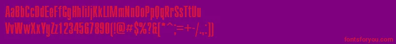 Compactctt Font – Red Fonts on Purple Background