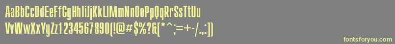 Compactctt Font – Yellow Fonts on Gray Background