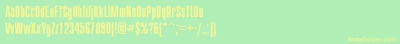 Compactctt Font – Yellow Fonts on Green Background