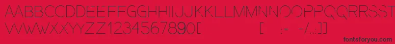 PresaUltralight Font – Black Fonts on Red Background