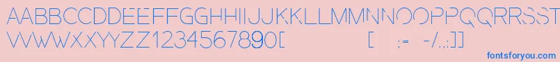 PresaUltralight Font – Blue Fonts on Pink Background