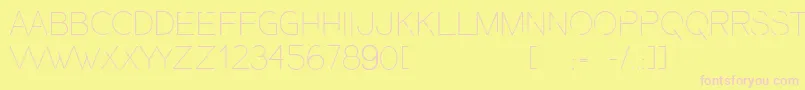 PresaUltralight Font – Pink Fonts on Yellow Background