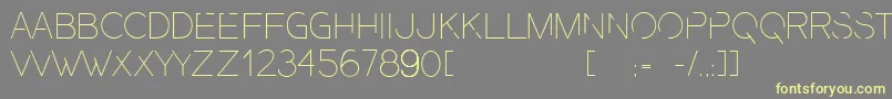 PresaUltralight Font – Yellow Fonts on Gray Background