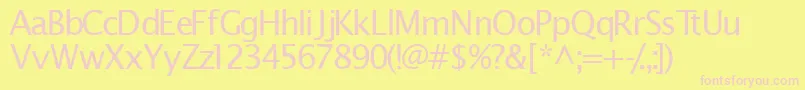 Machadosansssk Font – Pink Fonts on Yellow Background