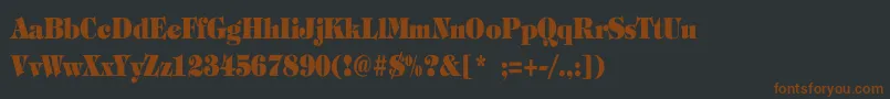 TiffanyHeavyBoldCn Font – Brown Fonts on Black Background
