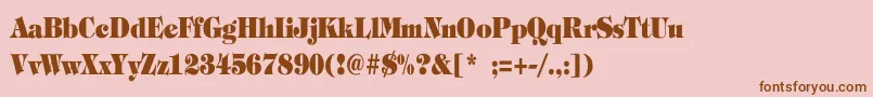TiffanyHeavyBoldCn Font – Brown Fonts on Pink Background