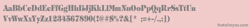 TiffanyHeavyBoldCn Font – Gray Fonts on Pink Background