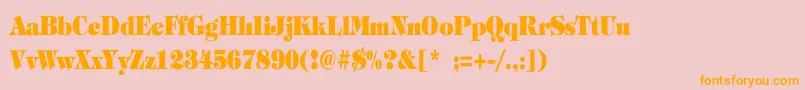 TiffanyHeavyBoldCn Font – Orange Fonts on Pink Background