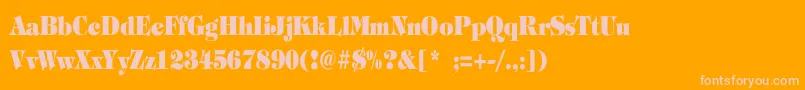 TiffanyHeavyBoldCn Font – Pink Fonts on Orange Background