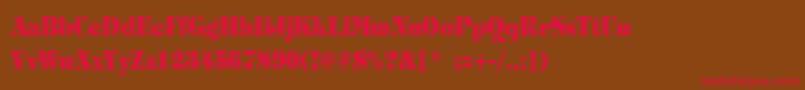 TiffanyHeavyBoldCn-Schriftart – Rote Schriften auf braunem Hintergrund