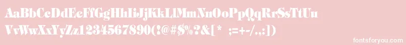 TiffanyHeavyBoldCn Font – White Fonts on Pink Background