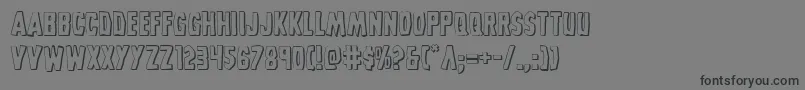 Grimghost3D Font – Black Fonts on Gray Background
