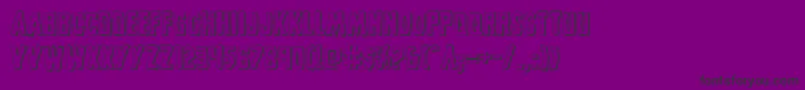 Grimghost3D Font – Black Fonts on Purple Background