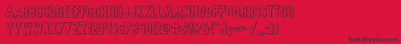 Grimghost3D Font – Black Fonts on Red Background