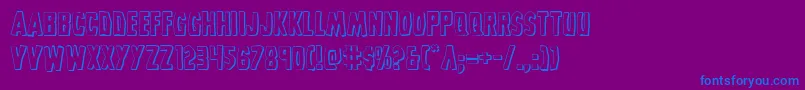 Grimghost3D Font – Blue Fonts on Purple Background