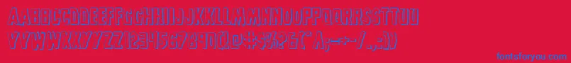 Grimghost3D Font – Blue Fonts on Red Background