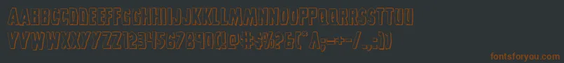 Grimghost3D Font – Brown Fonts on Black Background