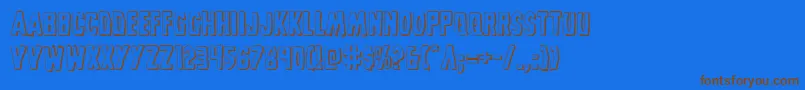 Grimghost3D Font – Brown Fonts on Blue Background