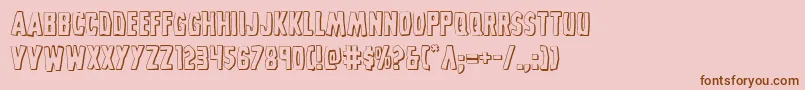 Grimghost3D Font – Brown Fonts on Pink Background