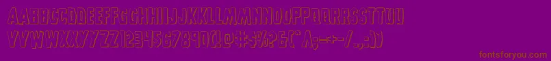 Grimghost3D-fontti – ruskeat fontit violetilla taustalla