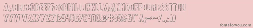 Grimghost3D Font – Gray Fonts on Pink Background