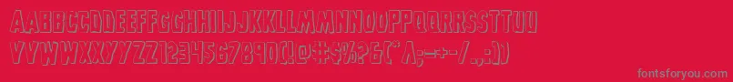 Grimghost3D Font – Gray Fonts on Red Background
