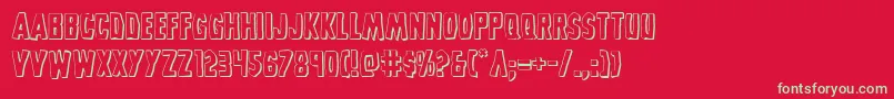 Grimghost3D Font – Green Fonts on Red Background