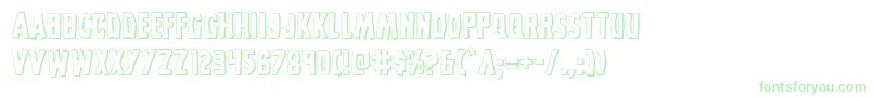 Grimghost3D Font – Green Fonts on White Background