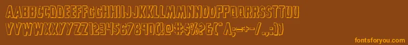 Grimghost3D Font – Orange Fonts on Brown Background