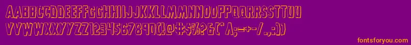 Grimghost3D Font – Orange Fonts on Purple Background