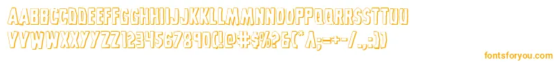 Grimghost3D Font – Orange Fonts on White Background