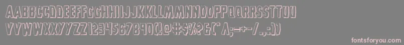 Grimghost3D Font – Pink Fonts on Gray Background