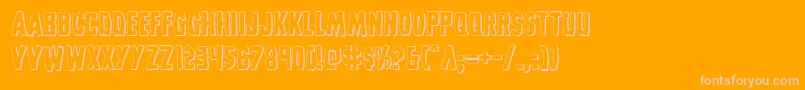 フォントGrimghost3D – オレンジの背景にピンクのフォント