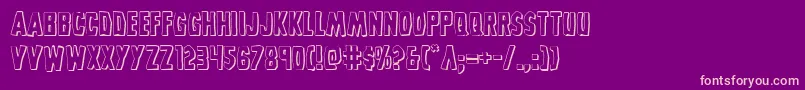 Grimghost3D Font – Pink Fonts on Purple Background