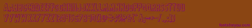Grimghost3D Font – Purple Fonts on Brown Background