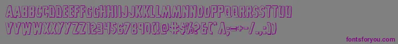 Grimghost3D Font – Purple Fonts on Gray Background
